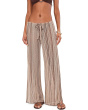 Seaside Crochet Knit Split Leg Pants