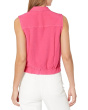 Renata Front Twist Sleeveless Blouse w/ Collar