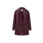 Lederimitat-Jacke m. Bindeband, burgund