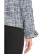 Button Front Woven Boucle Boxy Shacket