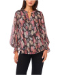 V-Neck Balloon Sleeve Blouse