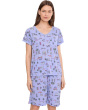 V-Neck Tee & Bermuda Shorts Pajama Set