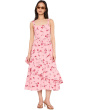 Asymmetrical Ruffle Hem Midi Dress