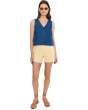 V-neck Boxy Shell in Marina Blue