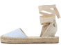 Seersucker Lauren Lace-up Espadrille