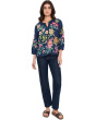 Split-Neck Linen Blouse