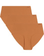 Pure Stretch No Show Hipster - Solid 3-Pack