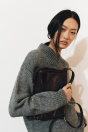 Zara КОЖАНЫЙ ЧЕХОЛ С КЛАПАНОМ коричневого цвета