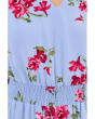 Ruched Short Sleeve Smocked Waist Tiered Maxi Dress