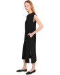 Cap Sleeve Column Dress with Side Slits