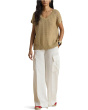 Petite Cotton-Blend Mesh Short Sleeve Sweater