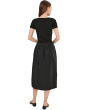 Smocked Boatneck Midi Dress