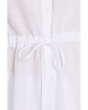 Organic Handkerchief Linen Long Shirt With Drawstrng