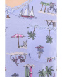 V-Neck Tee & Bermuda Shorts Pajama Set