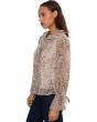 Long Sleeve Ruffle Front Woven Shirt