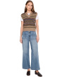 Meg High Rise Fab Ab Wide Leg Raw Hem