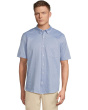 Short Sleeve XC Flex Birdseye Geo Print Button Front Shirt