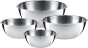 WMF Gourmet Schüsselset 4-teilig, Edelstahl Schüsseln für die Küche 0,75l - 2,75l, Rührschüssel Edelstahl, Salatschüssel, Servierschüssel, Cromargan, stapelbar