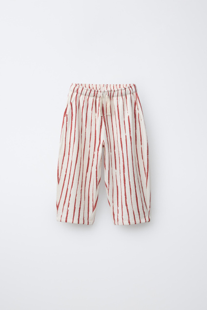 Zara БРЮКИ-ВОЗДУШНЫЕ ШАРЫ В ПОЛОСКУ 526407224-067-18