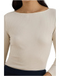 Rib-Knit Cotton-Blend Boatneck Tee