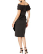 Off-the-Shoulder Bow Short Scuba with Ruffle