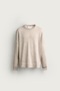 Zara СВИТЕР REGULAR FIT ИЗ 100% КАШЕМИРА кремового цвета / мелированного цвета