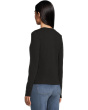 Long Sleeve Self Trim V-neck