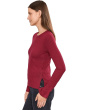 Long Sleeve with Slit Scoop Neck Knit Top
