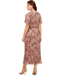 Printed Metallic Crinkle Floral Dress