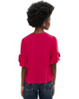 Flounce Elbow Bow Sleeve Top