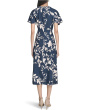 Flutter Sleeve Floral Midi