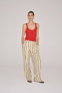 Zara БЕЖЕВЫЕ БРЮКИ В ПОЛОСКУ СО СКЛАДКАМИ НА ТАЛИИ - ZW COLLECTION