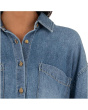 Gertie-button Front Shirt Long Sleeve/Widecuff W/ Pocket