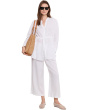 Petite Organic Linen Ankle Wide Pants
