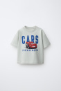 Zara Футболка С принтом CARS LIGHTNING MCQUEEN DISNEY/PIXAR синего / серого цвета