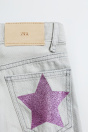 Zara ШИРОКИЕ ДЖИНСЫ С БЛЕСТЯЩЕЙ ЗВЕЗДОЙ серого ЦВЕТА