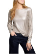 Glazed Rib Boat Neck Tee
