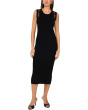 Crew Neck Tank Dress With Embroidery Mesh