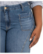 Plus Charlotte High Rise Wide Leg Front Seam Patch Pockets