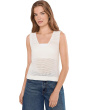 Rosa V-Neck Pointelle Mesh Tank