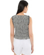 Shirred Tan With Seam And Ruffle Along Armhole
