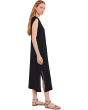Cap Sleeve Column Dress with Conrast Cuffs