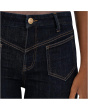 Petite Charlotte High Rise Wide Front Seam Leg Raw Hem