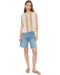 Dolman Button Front Woven Blouse With Shirring