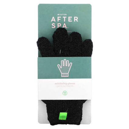 AfterSpa, Отшелушивающие перчатки, черные, 1 пара