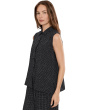 Puckered Organic Linen Grid Classic Collar Shirt