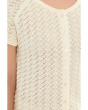 All In Pointelle Button Top
