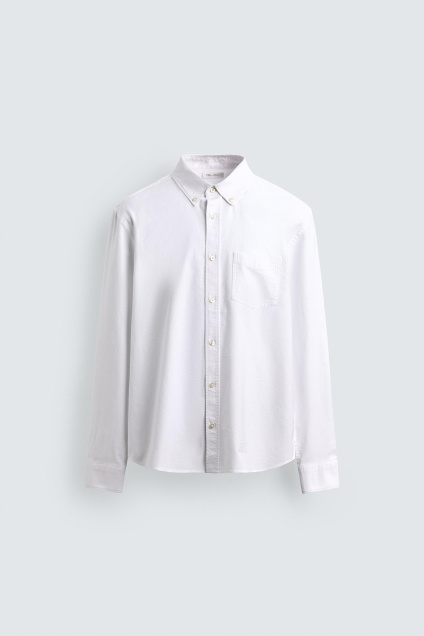 Zara ОКСФОРДСКАЯ РУБАШКА СО СТРУКТУРНЫМ РИСУНКОМ 495694074-250-2
