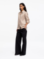Тонкая хлопковая рубашка с эластичным воротником