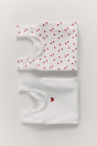 Zara Футболки С сердечками ИЗ 2 УПАКОВОК 495712401-712-24